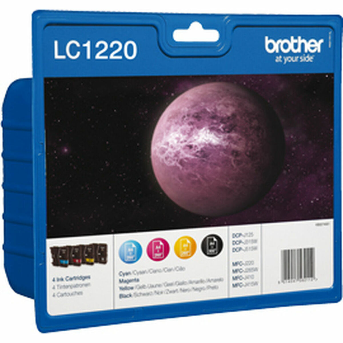 BROTHER LC-1220 cartouche d encre noir et tricolore capacité standard 4 x 300 pages 1-pack blister sans alarme