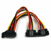 6in Latching SATA Power Y Splitter Cable