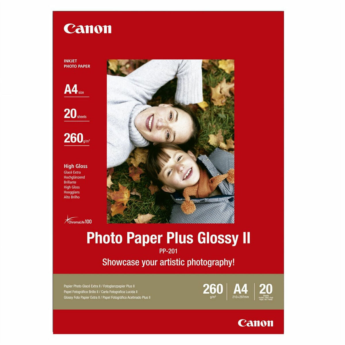 CANON PP-201 plus photo  papier inkjet 260g/m2 A4 20 feuilles pack de 1