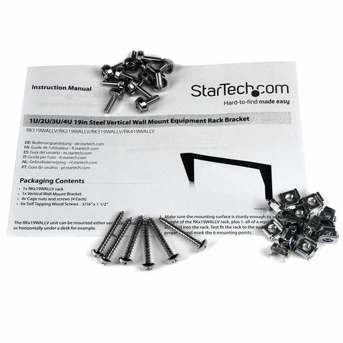 3U 48cm Vertical Wall Mount Rack Bracket