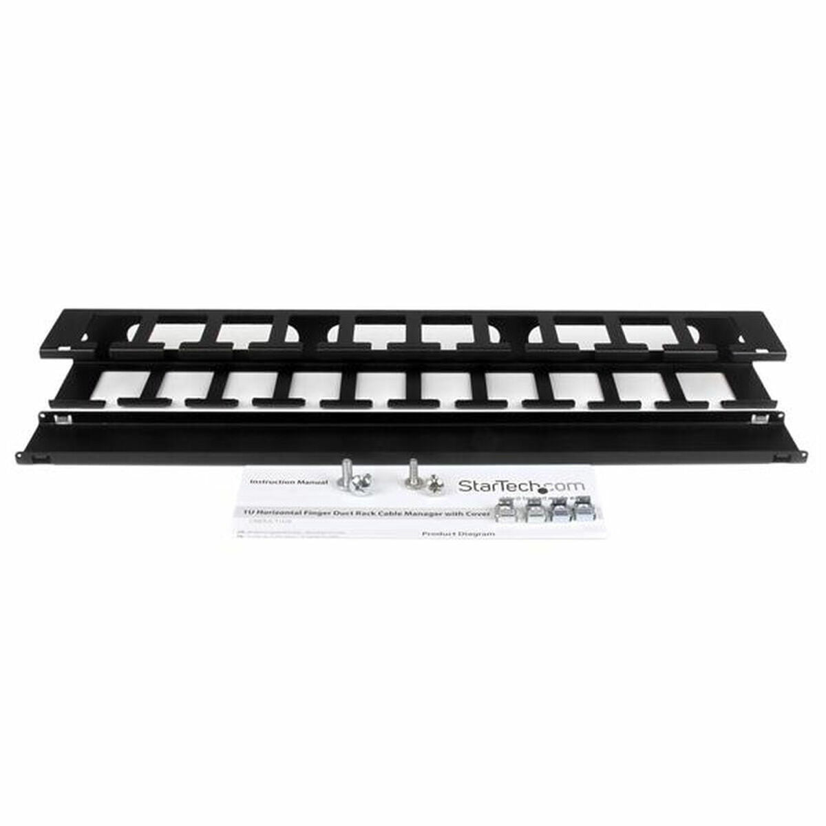 1U Finger Duct Cable Manager w/Cover