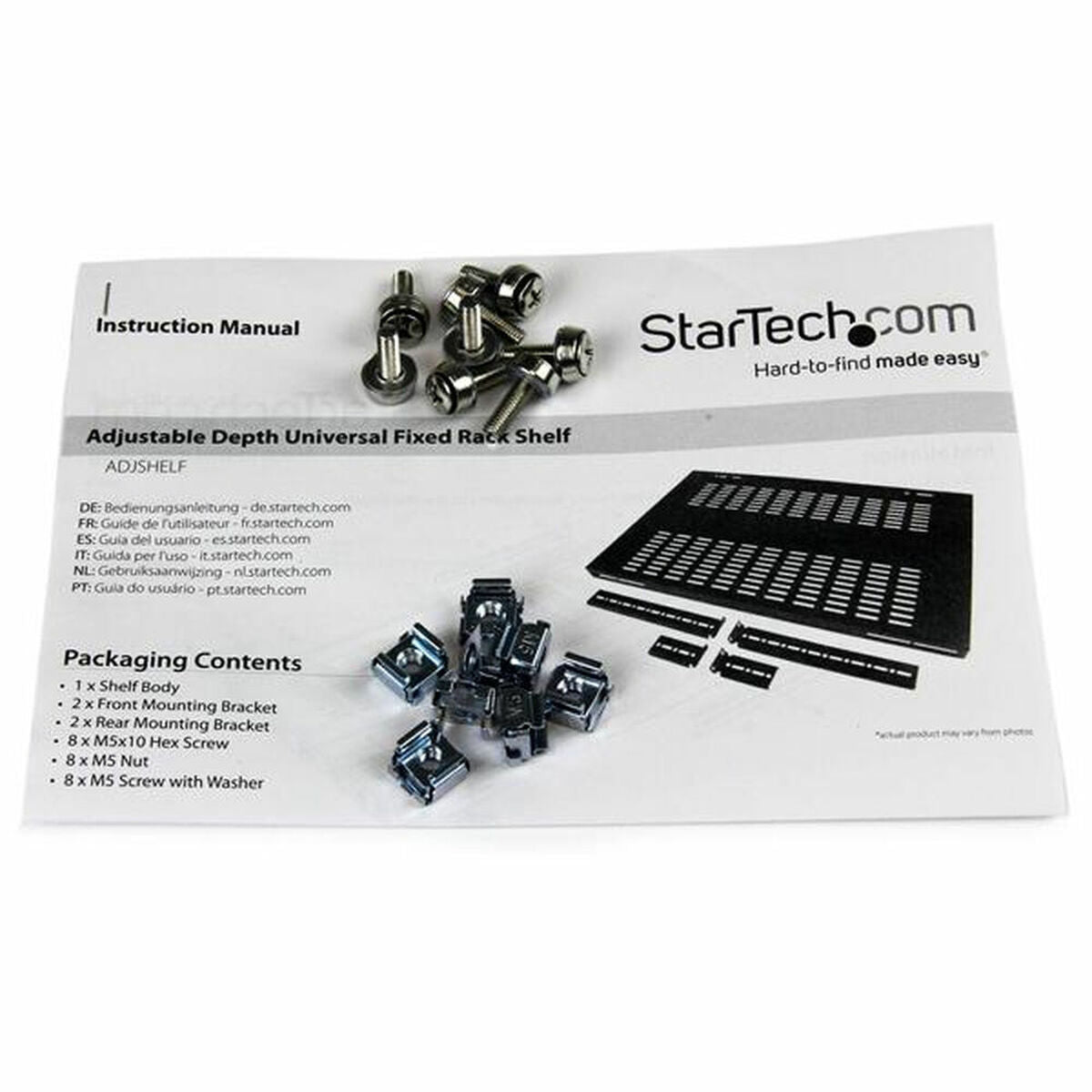 Adjustable Mount Depth Rack Mount Shelf