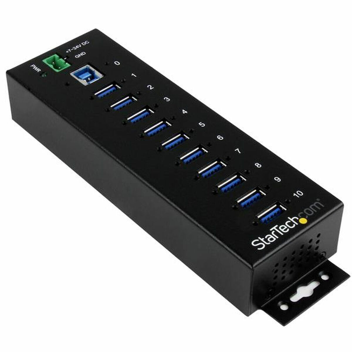 10 Port Industrial USB 3.0 Hub - Metal