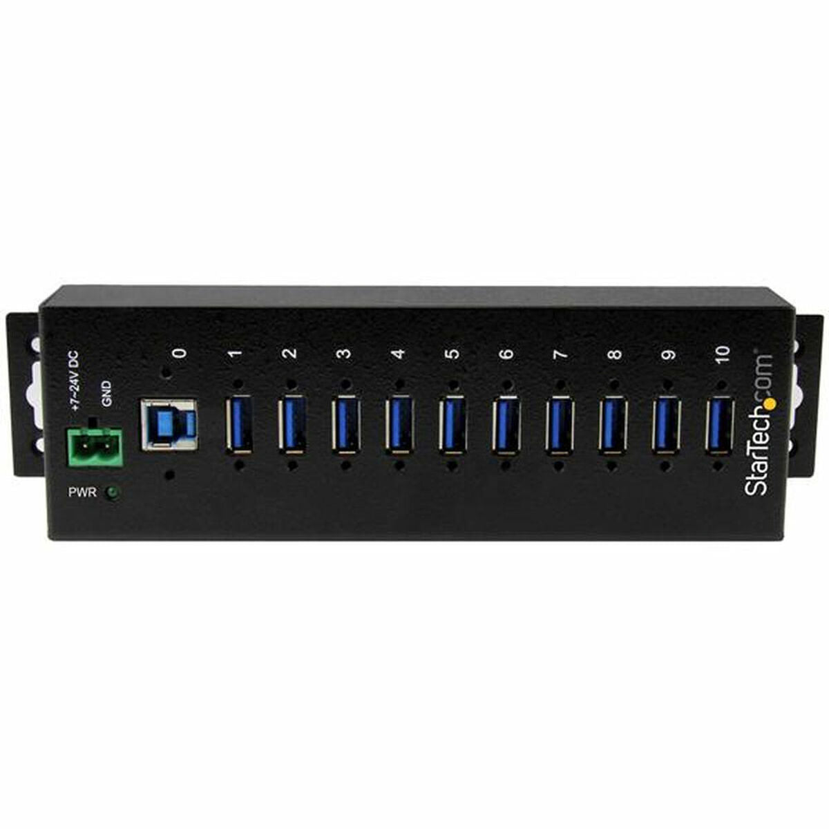10 Port Industrial USB 3.0 Hub - Metal