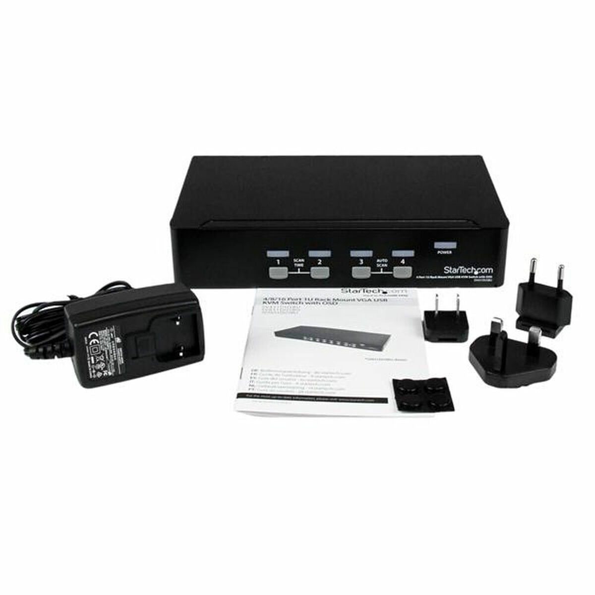 4 Port 1U Rackmount USB KVM Switch