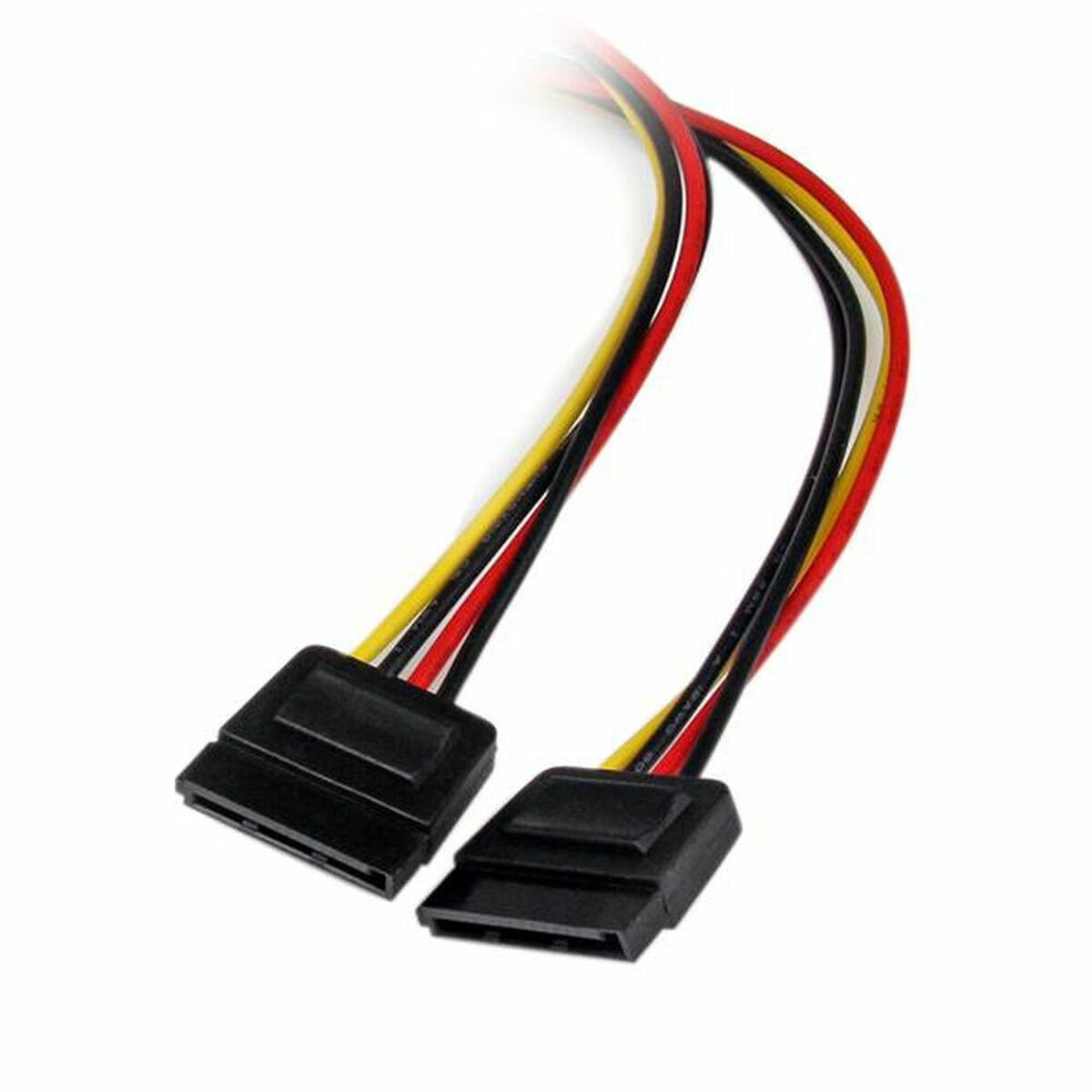 12" LP4 to 2x SATA Power Y Cable Adapter