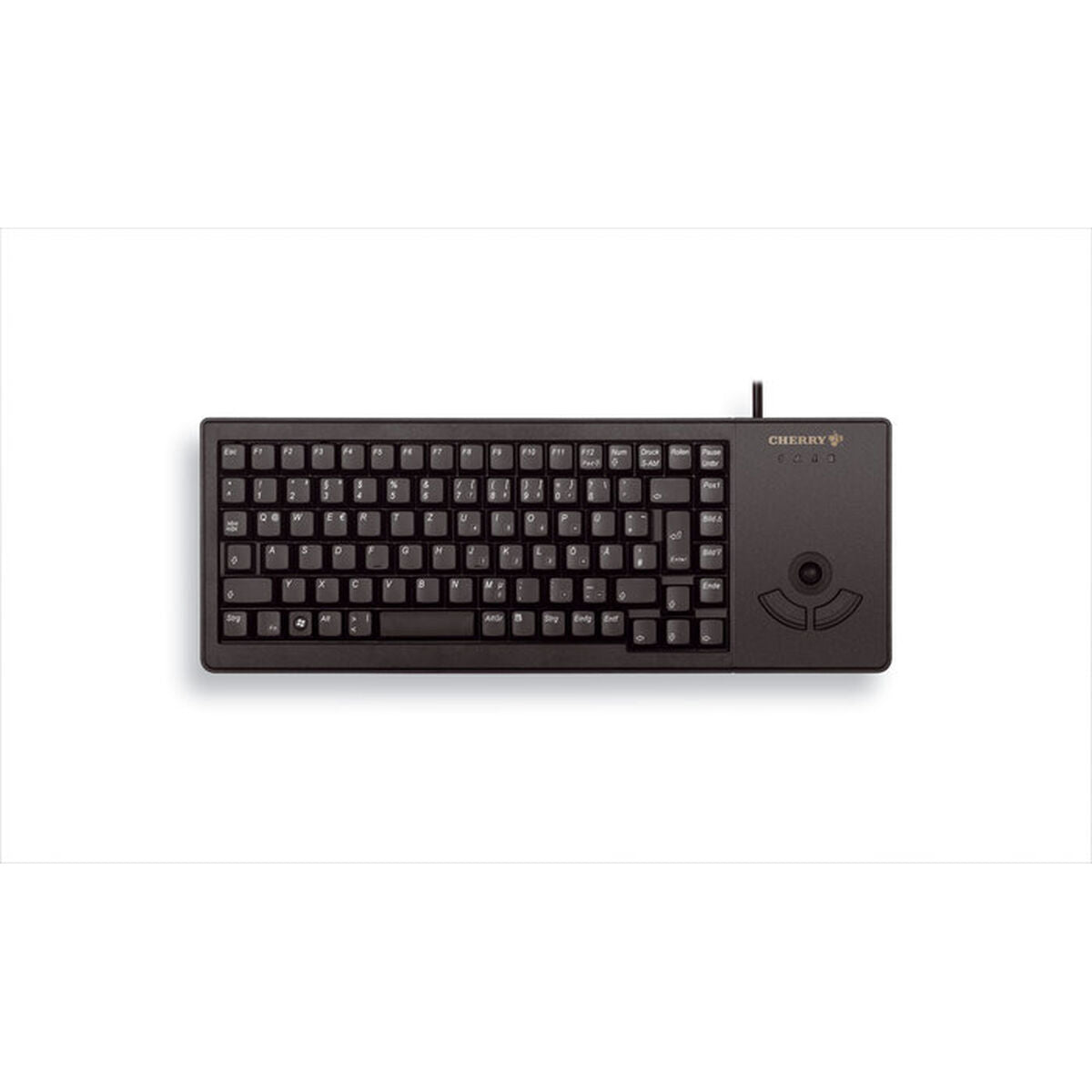 CHERRY Clavier miniature + trackball EU USB noir
