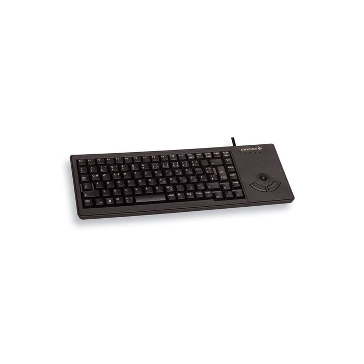CHERRY Clavier miniature + trackball EU USB noir