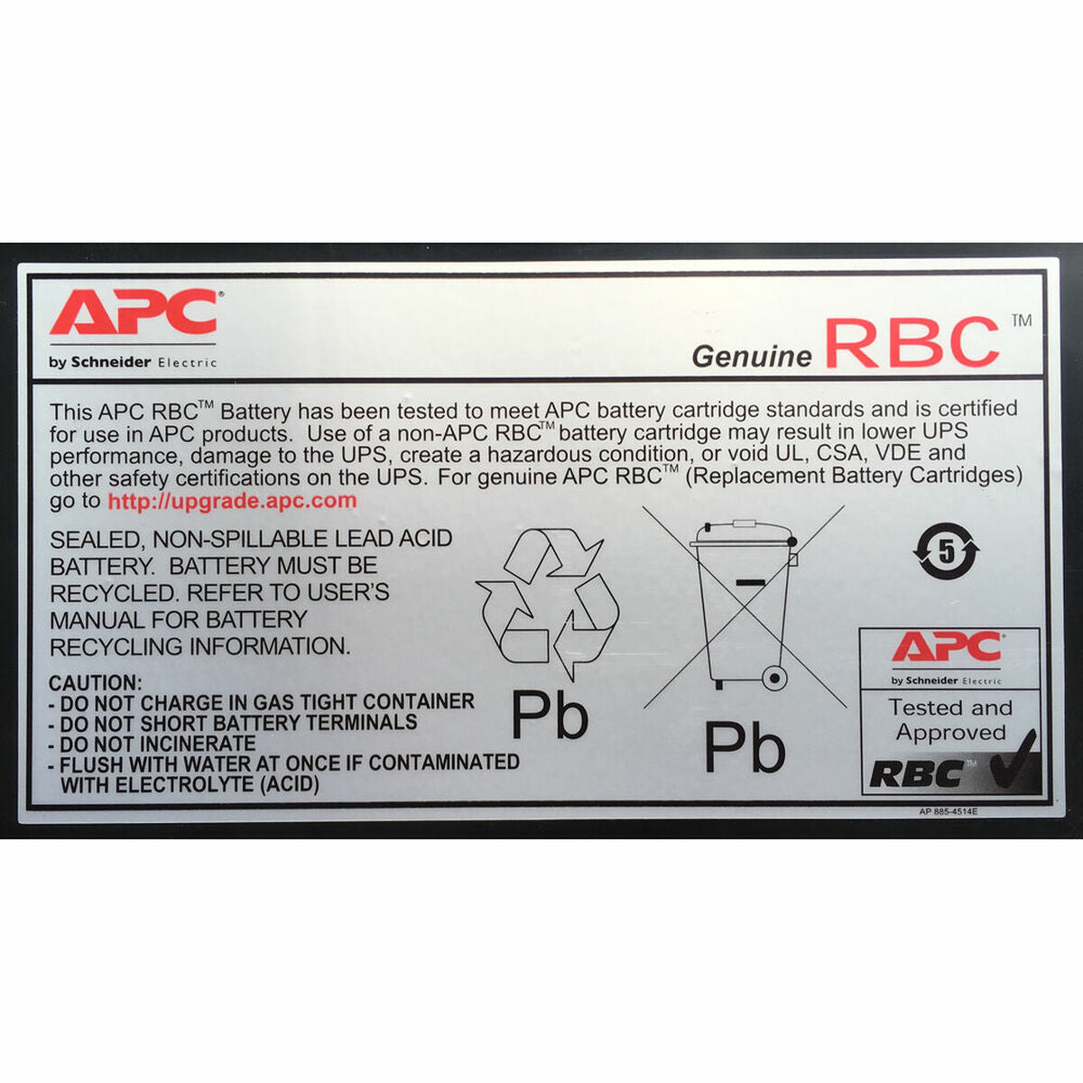 APC Replacement Battery Cartridge 6 UPS battery 1 x battery lead acid Black