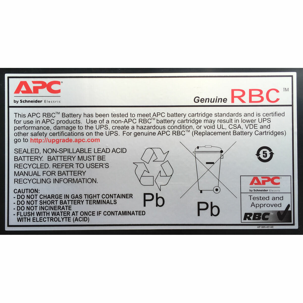 APC Replacement Battery Cartridge 59 UPS battery 1 x battery lead acid charcoal