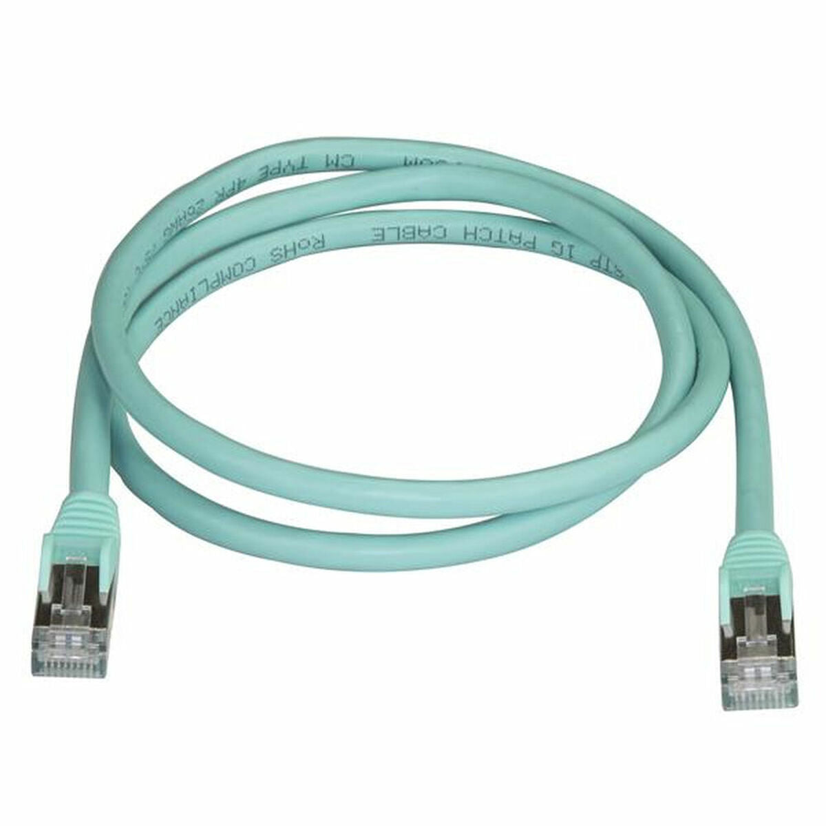 1m Aqua Cat6a Ethernet Cable - STP