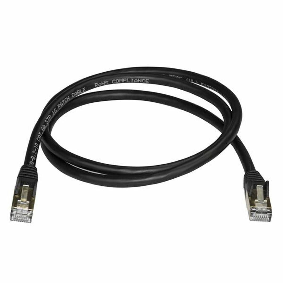 1m Black Cat6a Ethernet Cable - STP