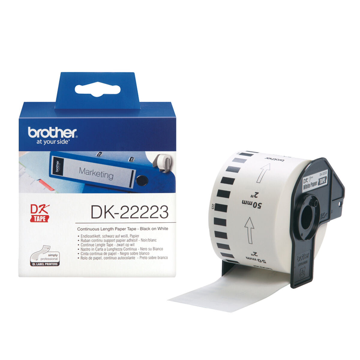 BROTHER DK22223 CONTINUOUS PAPER TAPE 50MMX30 5M