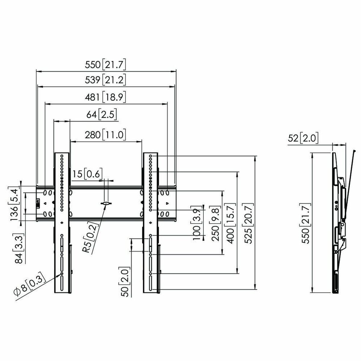 PFW 6410 DISPLAY WALL MOUNT TILT