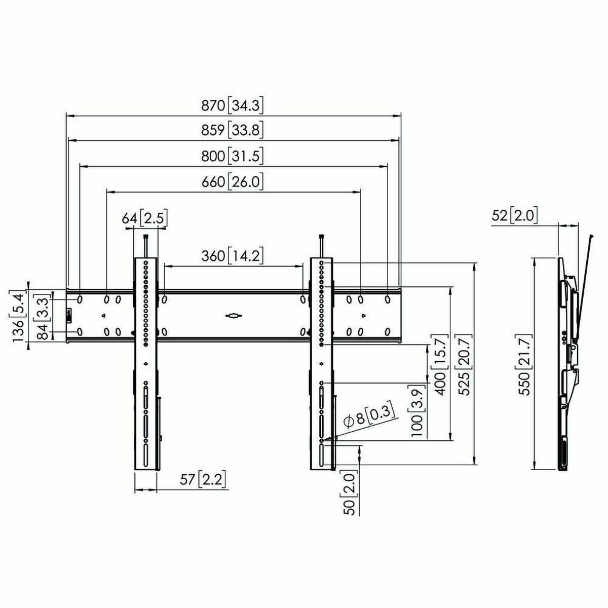 PFW 6810 DISPLAY WALL MOUNT TILT