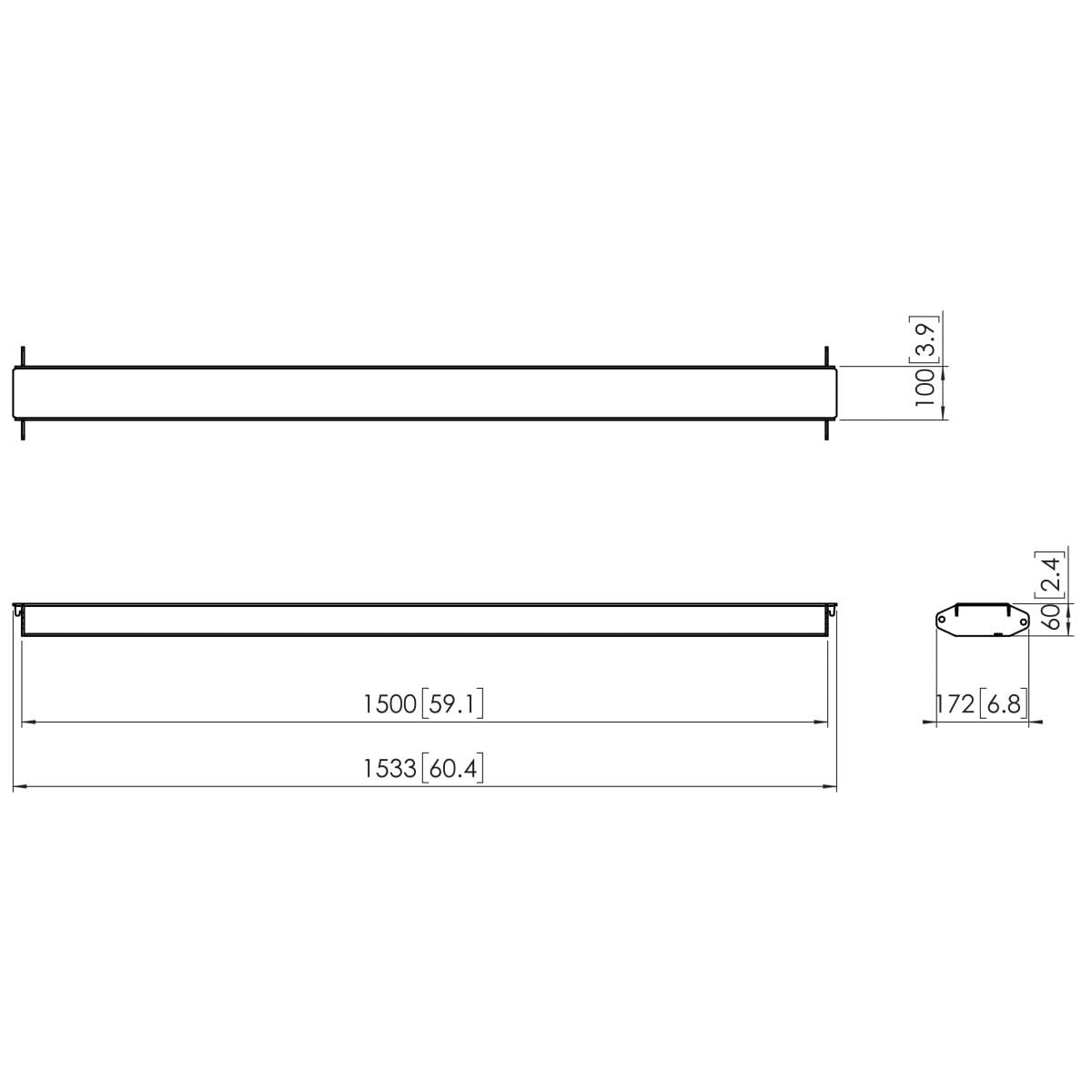 PFA 9130 Video wall base bar - 1500mm
