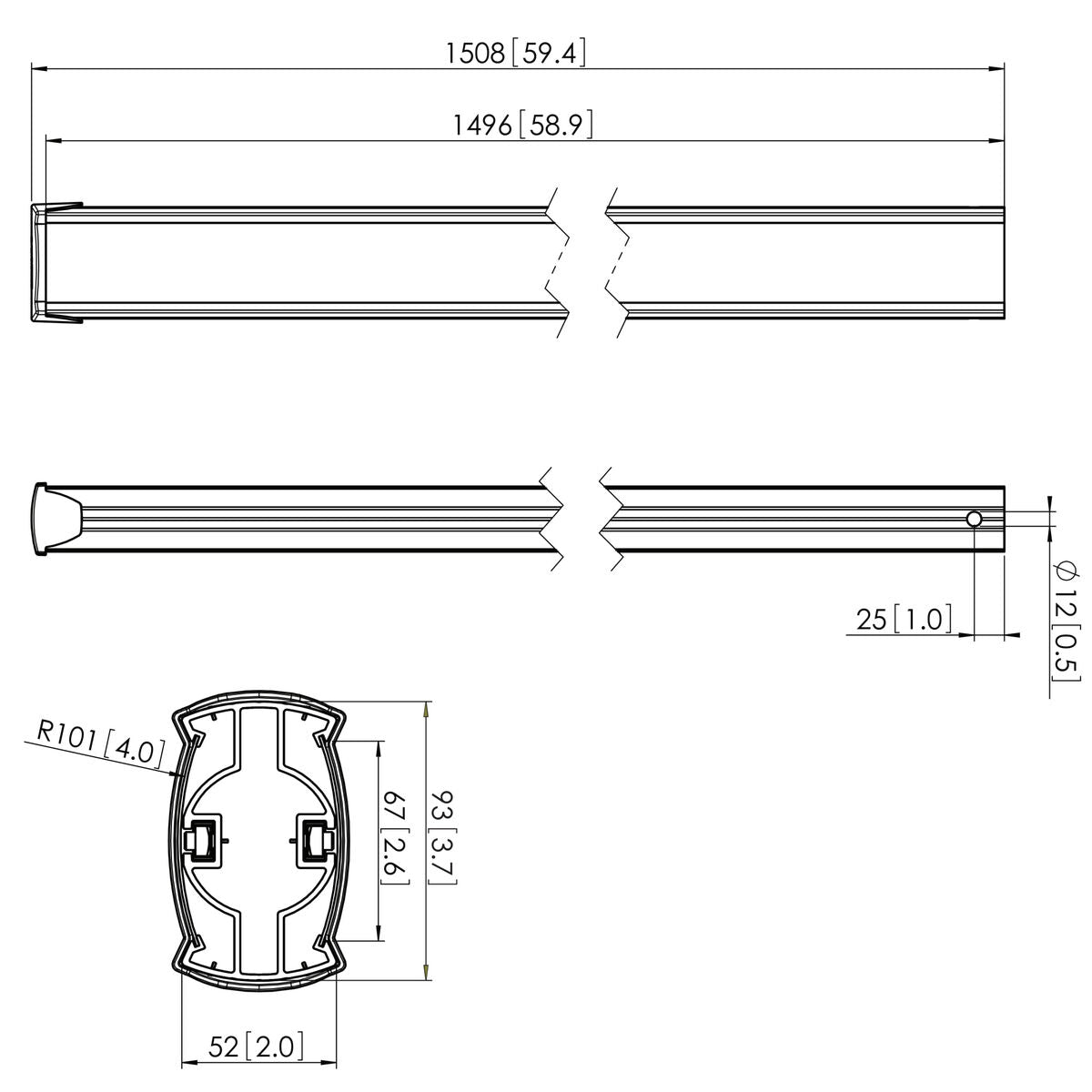 PUC 2515 B Pole large Connect-it 150cm