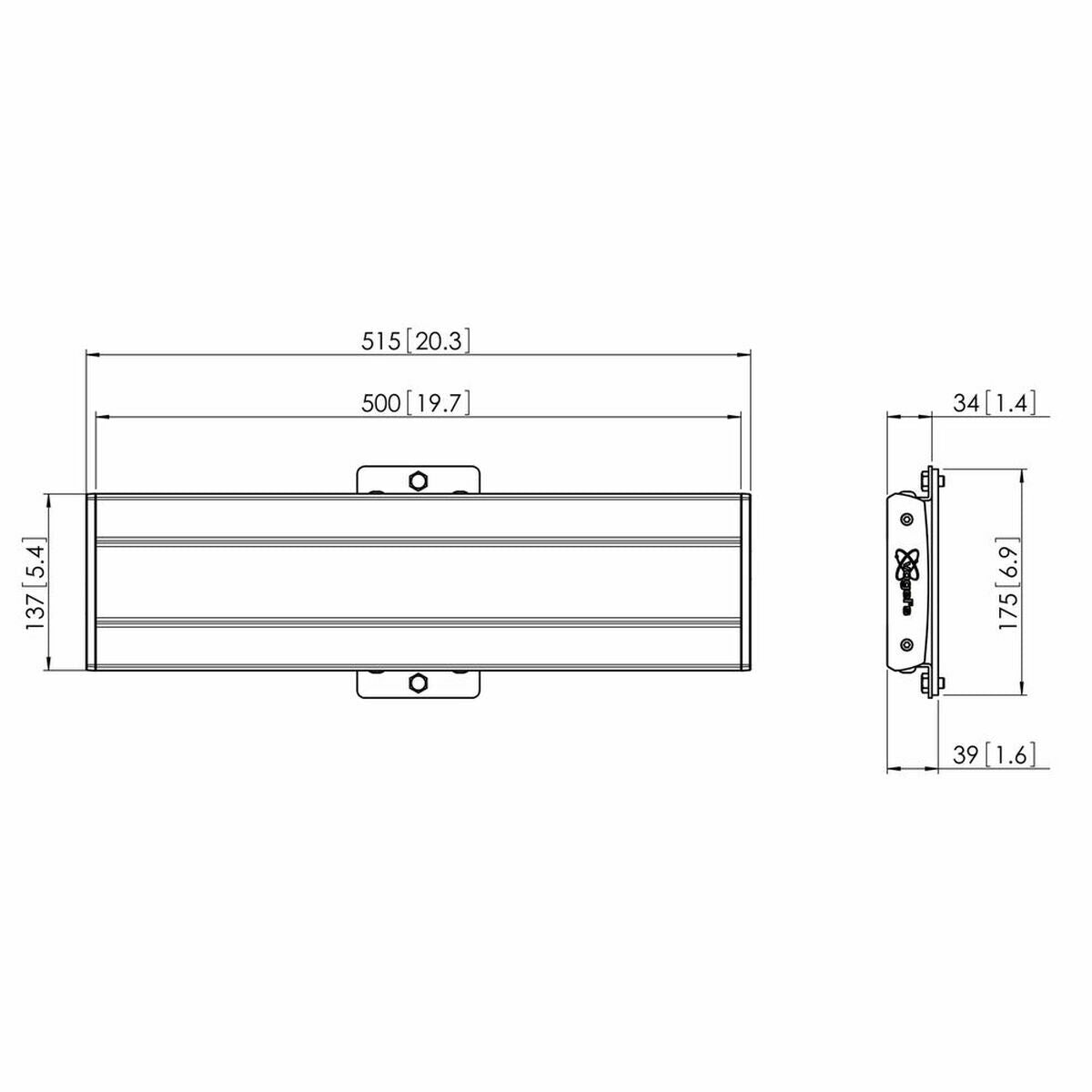 PFB 3405 Silver/Interface Bar 515mm