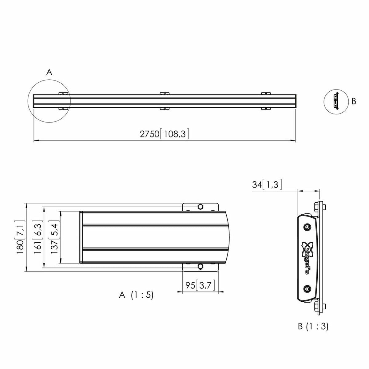 PFB 3427 B Interface bar 2765mm