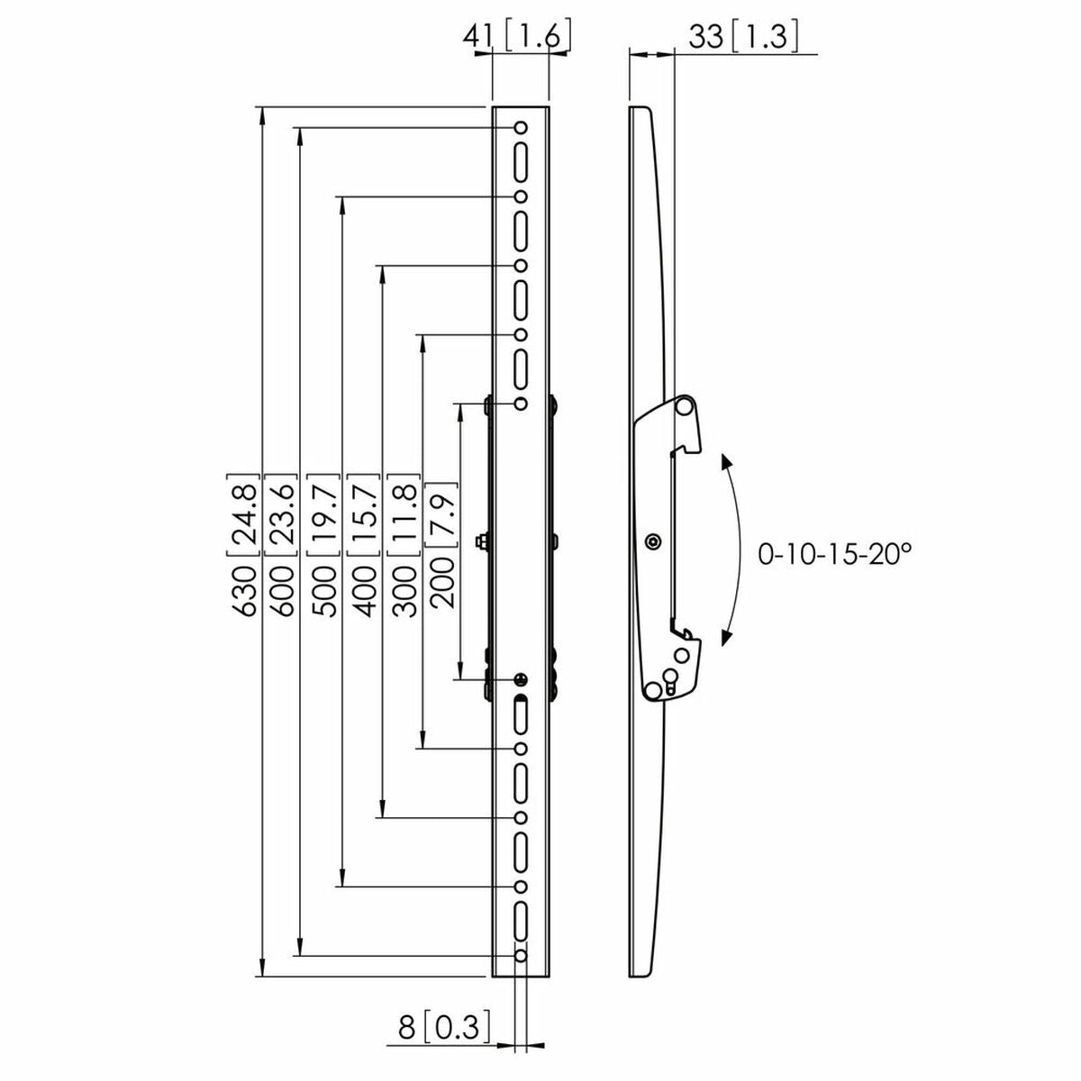 PFS 3306/Interface Strips 630mm Blk