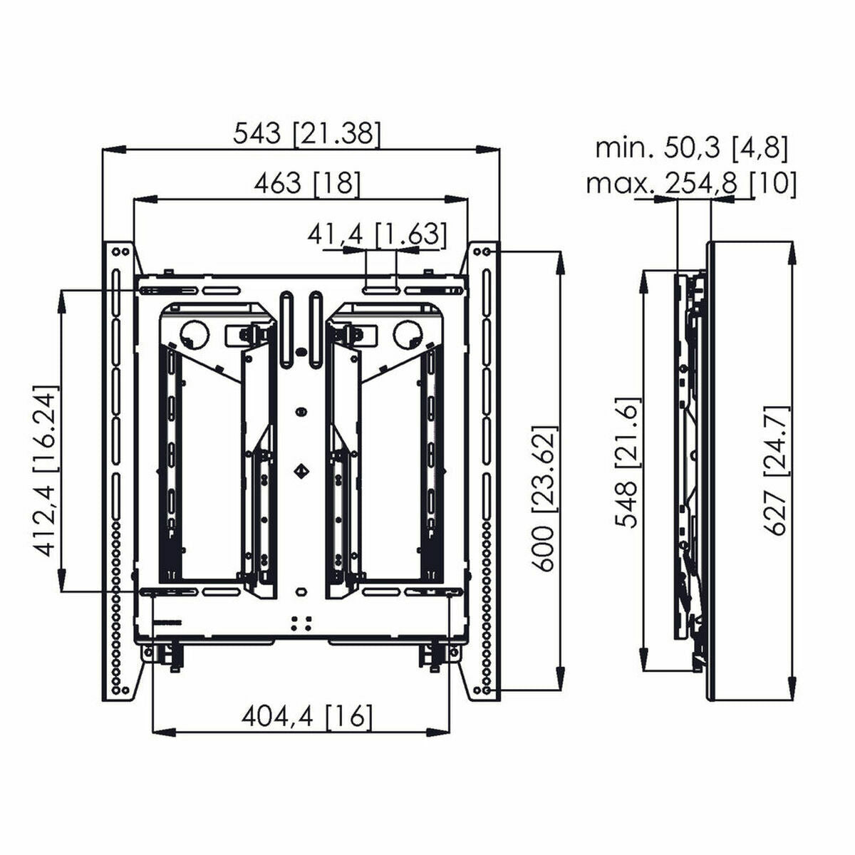 PFW 6885 VID WALL POPOUT MOD PRT SLIM BK