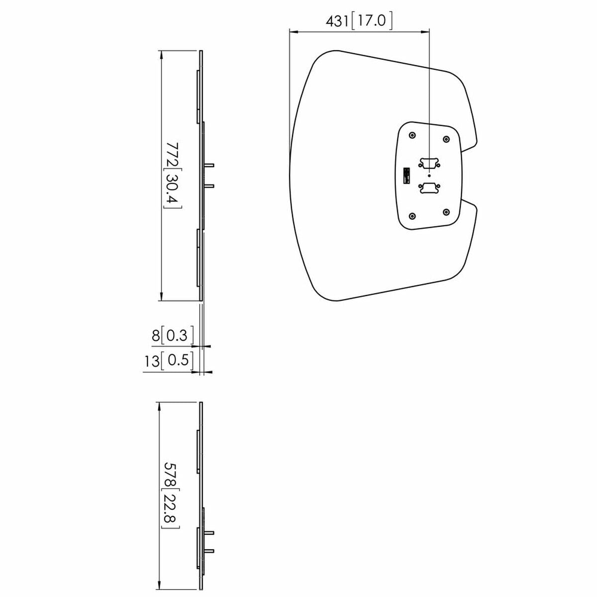 PFF 7020/Floor plate large silver