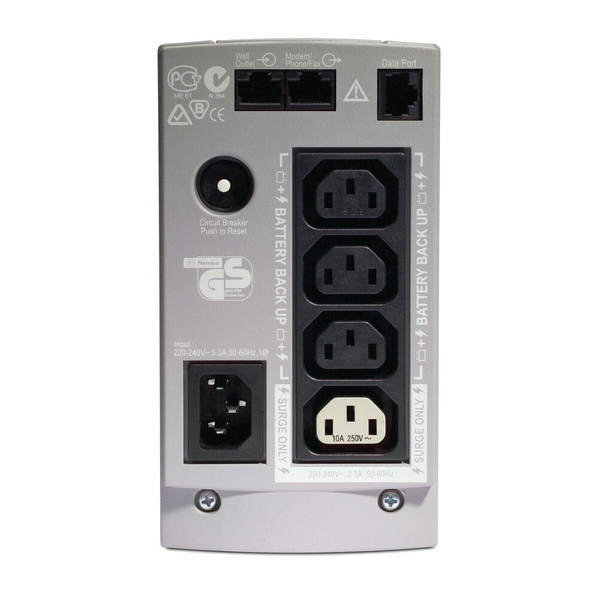 APC Back-UPS CS 500 UPS AC 230V 300Watt 500VA RS-232 USB output connectors 4 beige