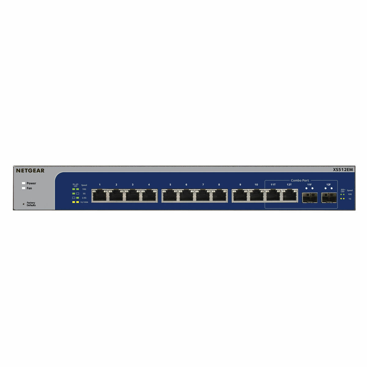 NETGEAR XS512EM Switch 10 ports RJ45 10G Multi-Gigabit & 2 SFP+ 1G/10G
