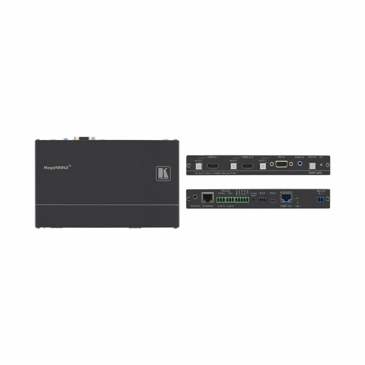 Kramer HDMI, VGA, RS-232, ETH & Audio over HDBaseT step-in commande