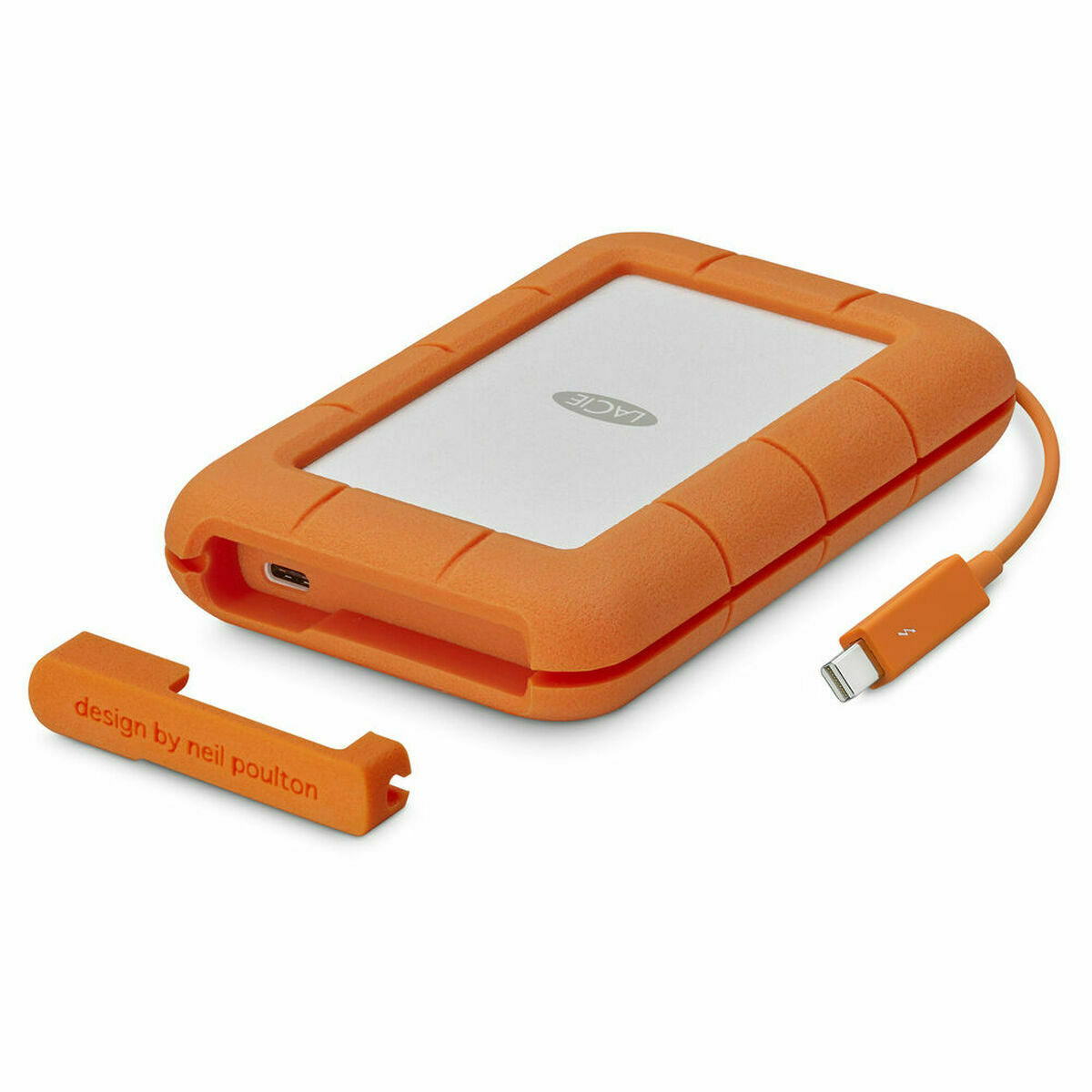 LACIE RUGGED 5TB USB-C USB3.0 Drop- crush- and rain-resistant for all-terrain use orange
