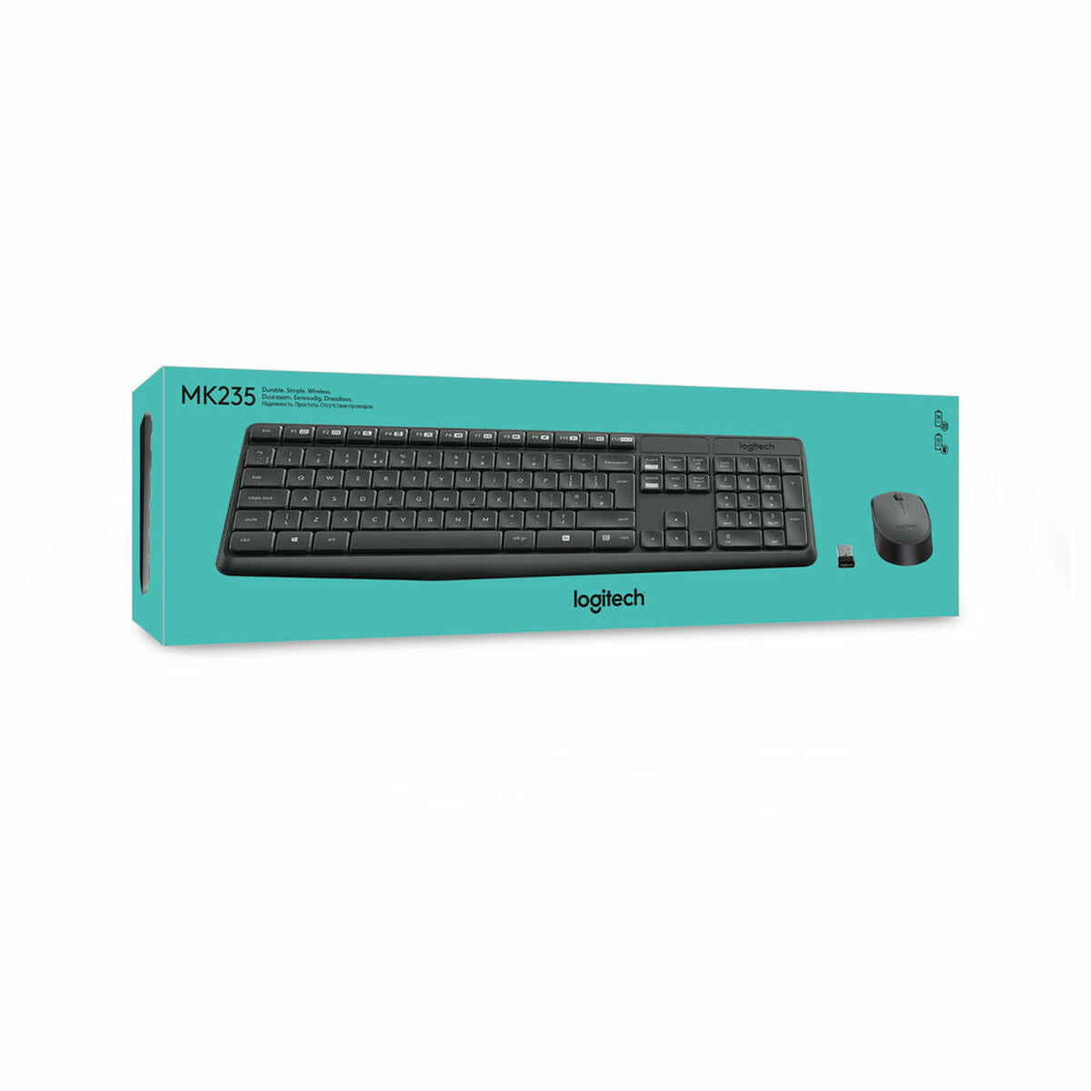 LOGITECH MK235 Wireless Keyboard&Mouse GREY Clavier QWERTY (US)