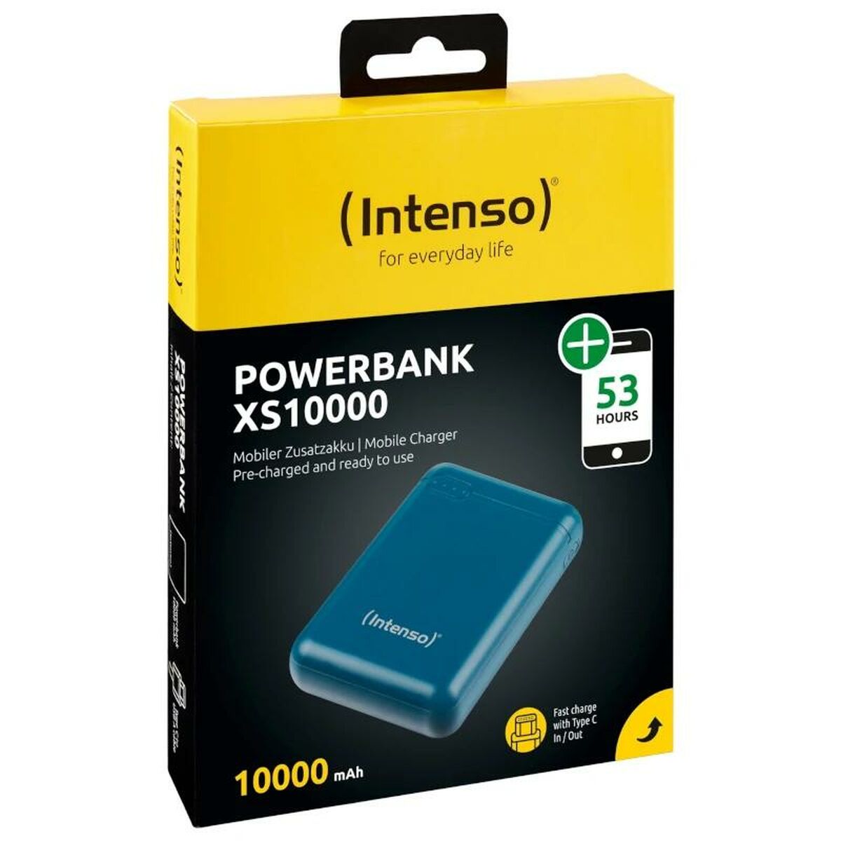 INTENSO PowerBank XS10000 USB / Type-C -10000 mAh pétrole