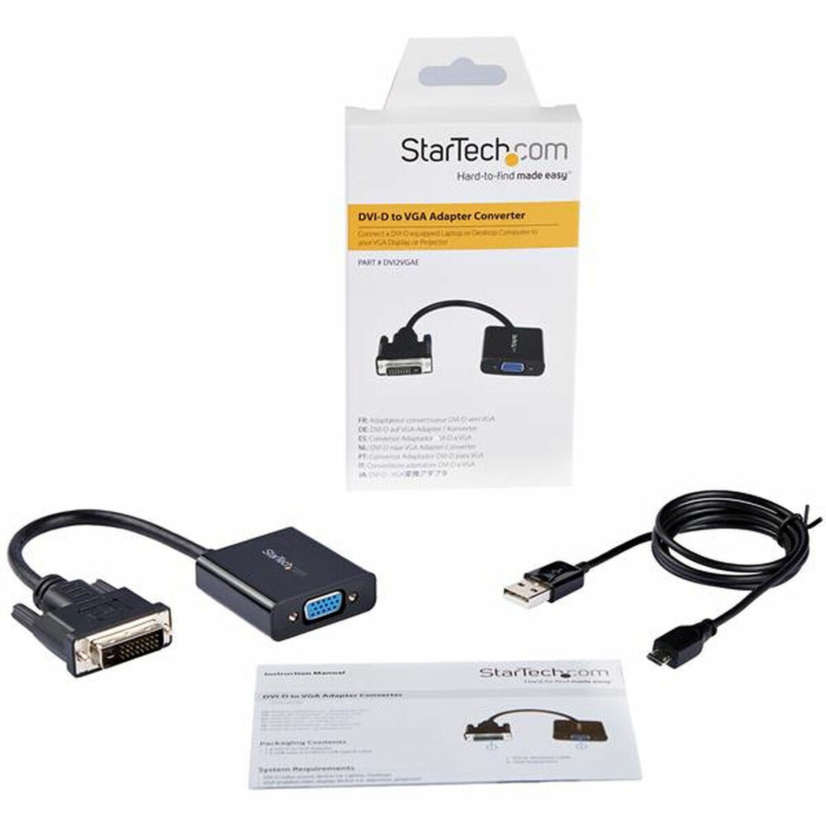DVI-D to VGA Active Adapter Converter