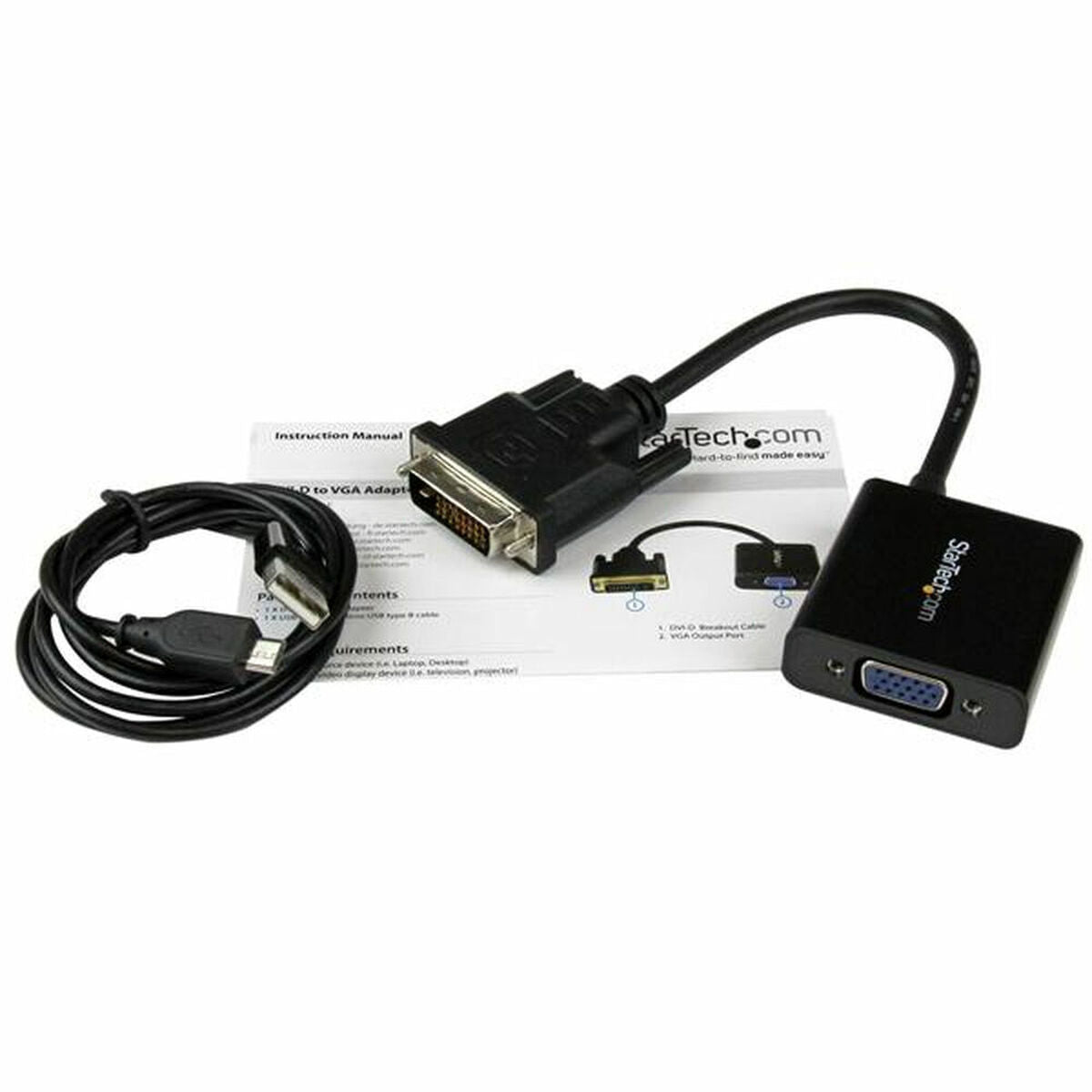 DVI-D to VGA Active Adapter Converter