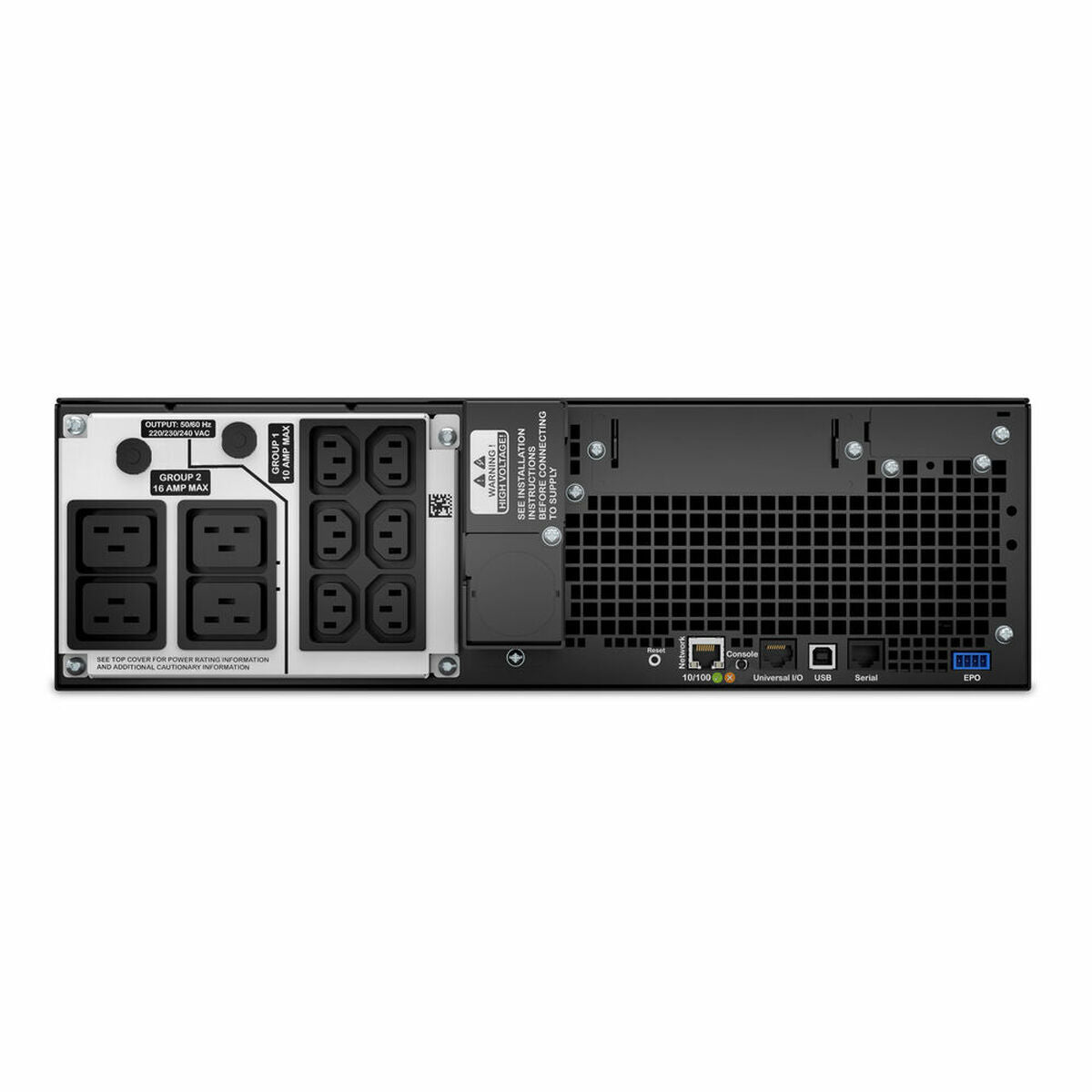 APC Smart-UPS SRT 5000VA RM UPS rack-mountable AC 230V 4500Watt 5000VA USB output connectors 12 3U Black