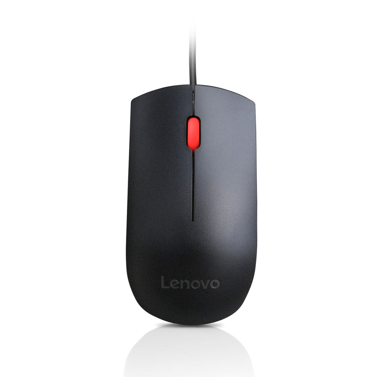 Lenovo Essential - Souris - droitiers et gauchers - optique - 3 boutons - filaire - USB - ThinkRed