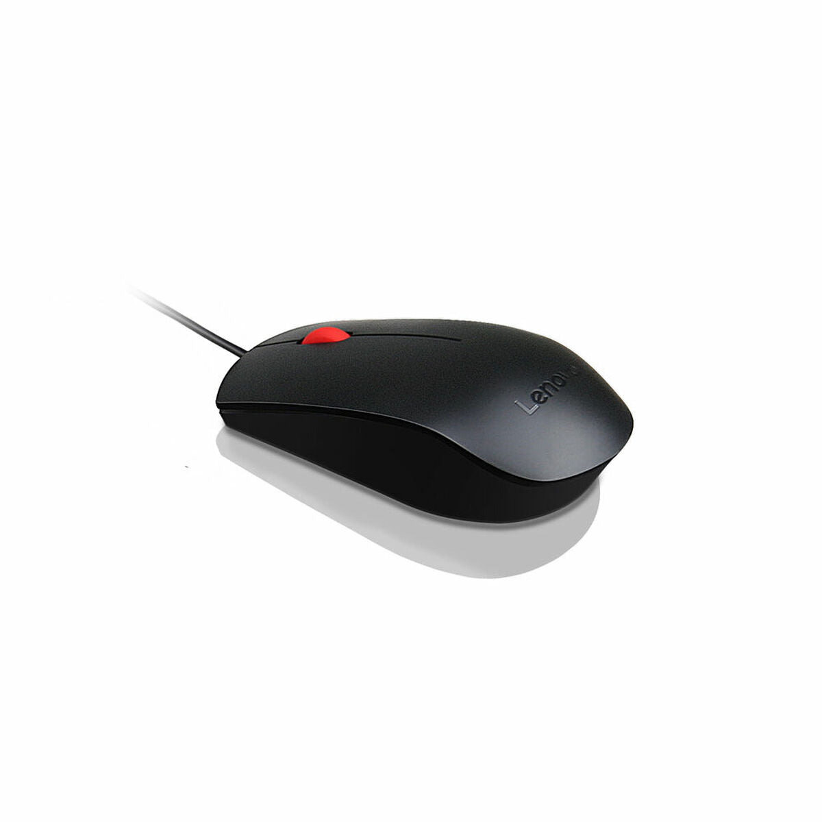Lenovo Essential - Souris - droitiers et gauchers - optique - 3 boutons - filaire - USB - ThinkRed