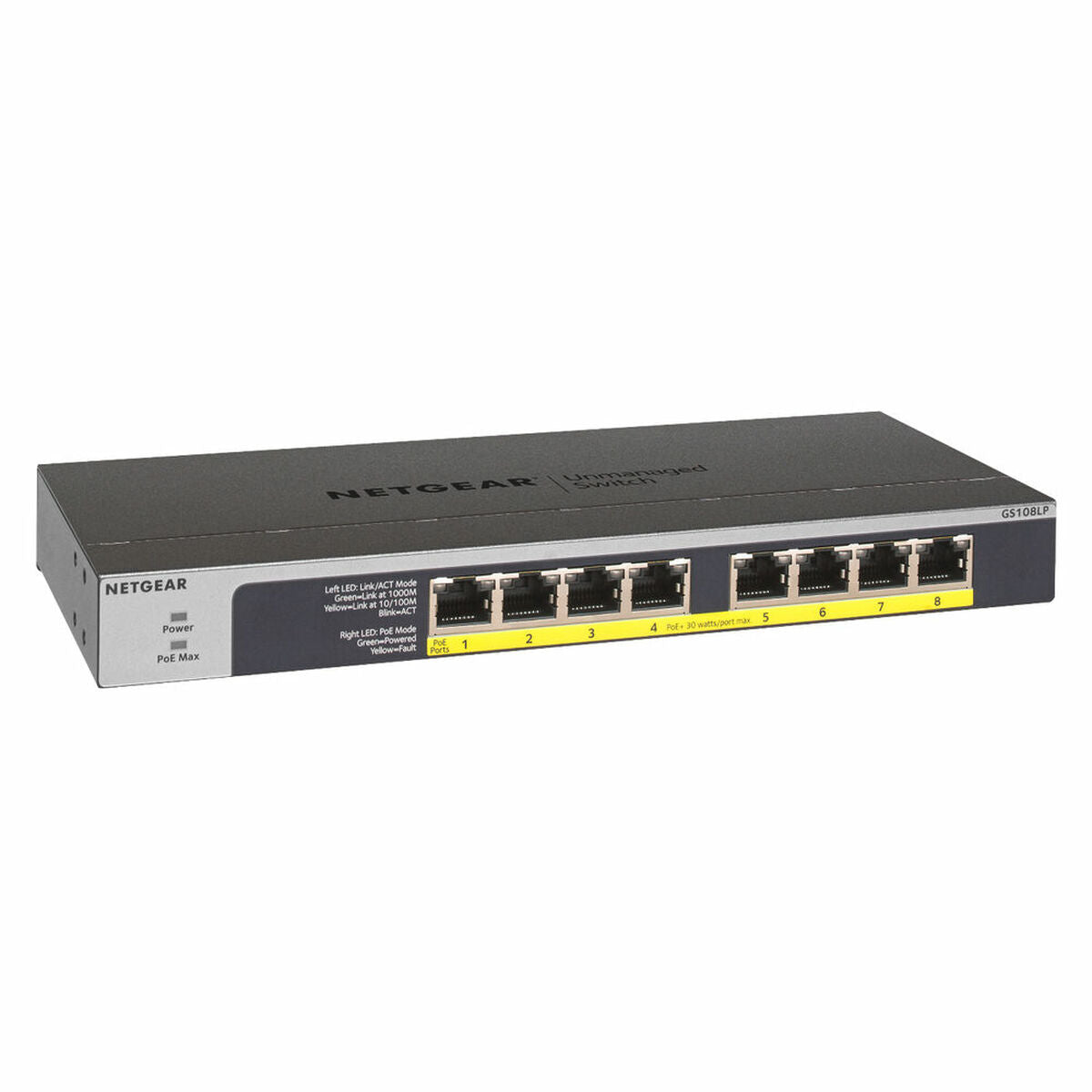 8PT POE/POE+GIGABIT UNMANAGED SWCH