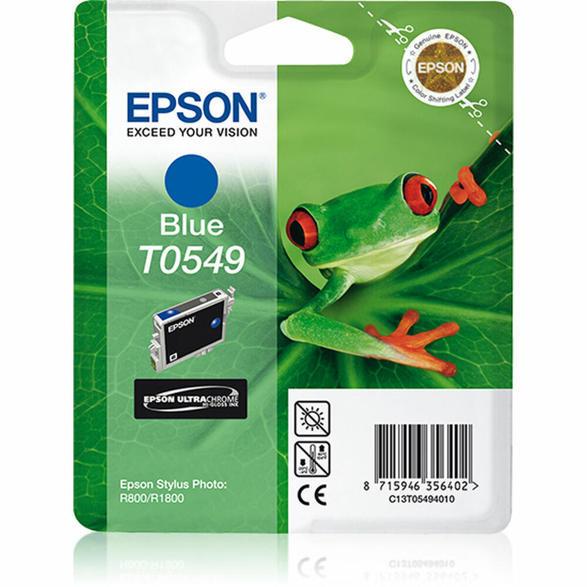 Cartouche EPSON C13T05484010 Sér. GRENOUILLE-Bleu Pigmenté