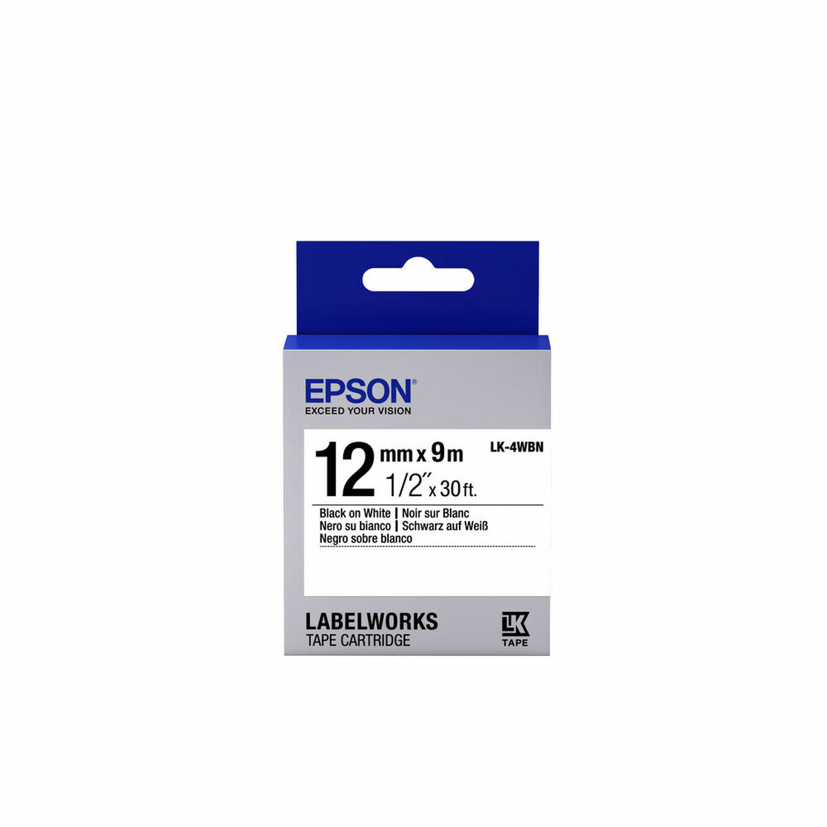 EPSON LK-4WBN Standard Noir/Blanc 12/9