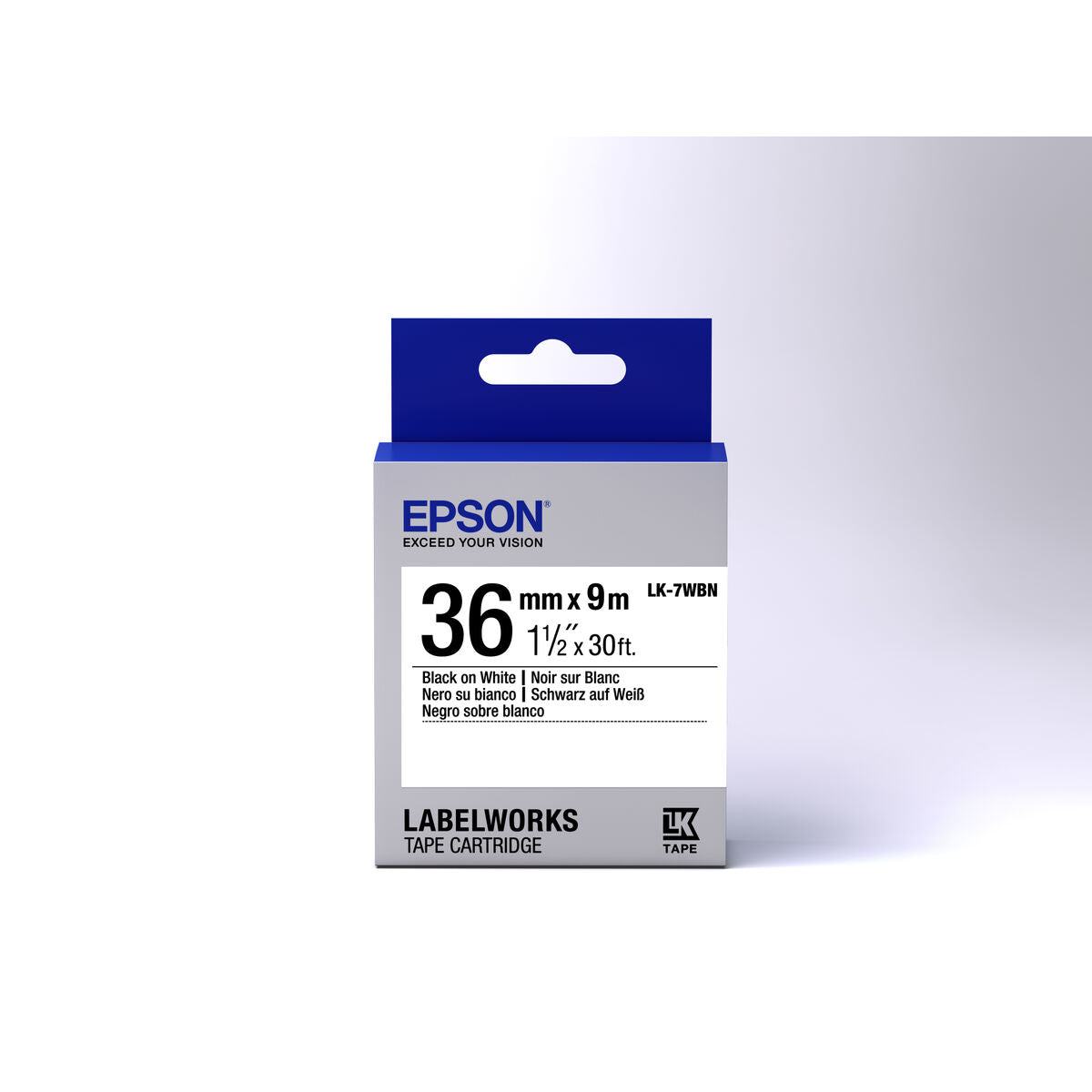Epson LK-7WBN ruban d'étiquette