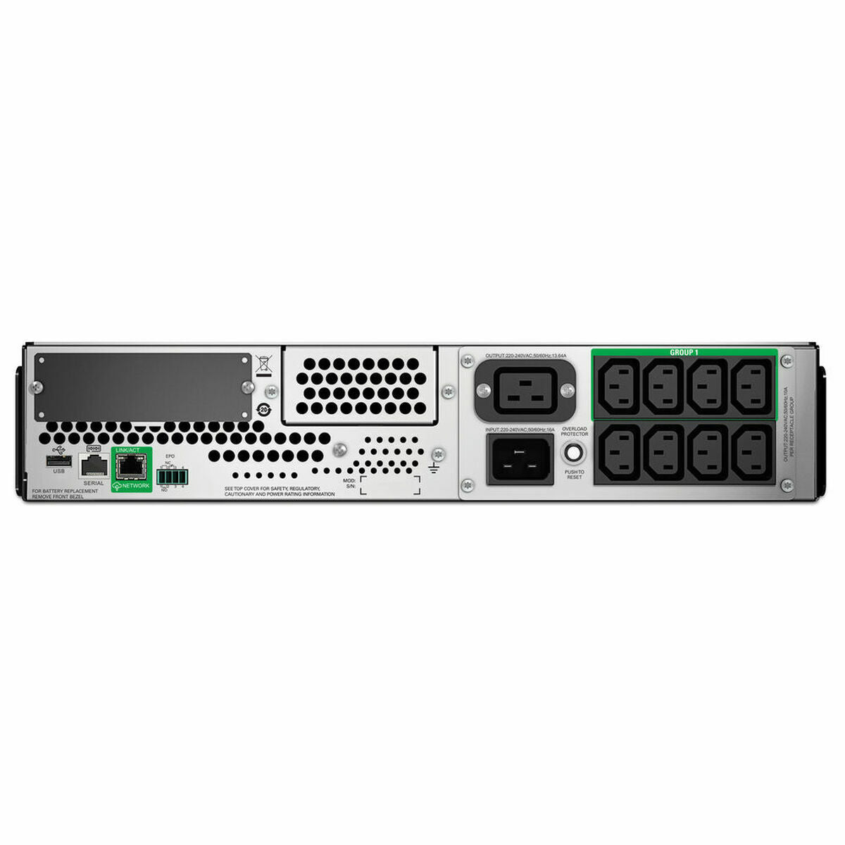 APC Smart-UPS SMT 2200VA LCD RM with SmartConnect UPS Rack AC 230V 1980Watt 2200VA RS-232 USB output connectors 9 2U
