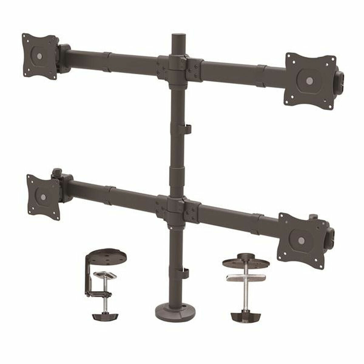 Desk Mount Quad Monitor Arm - Steel