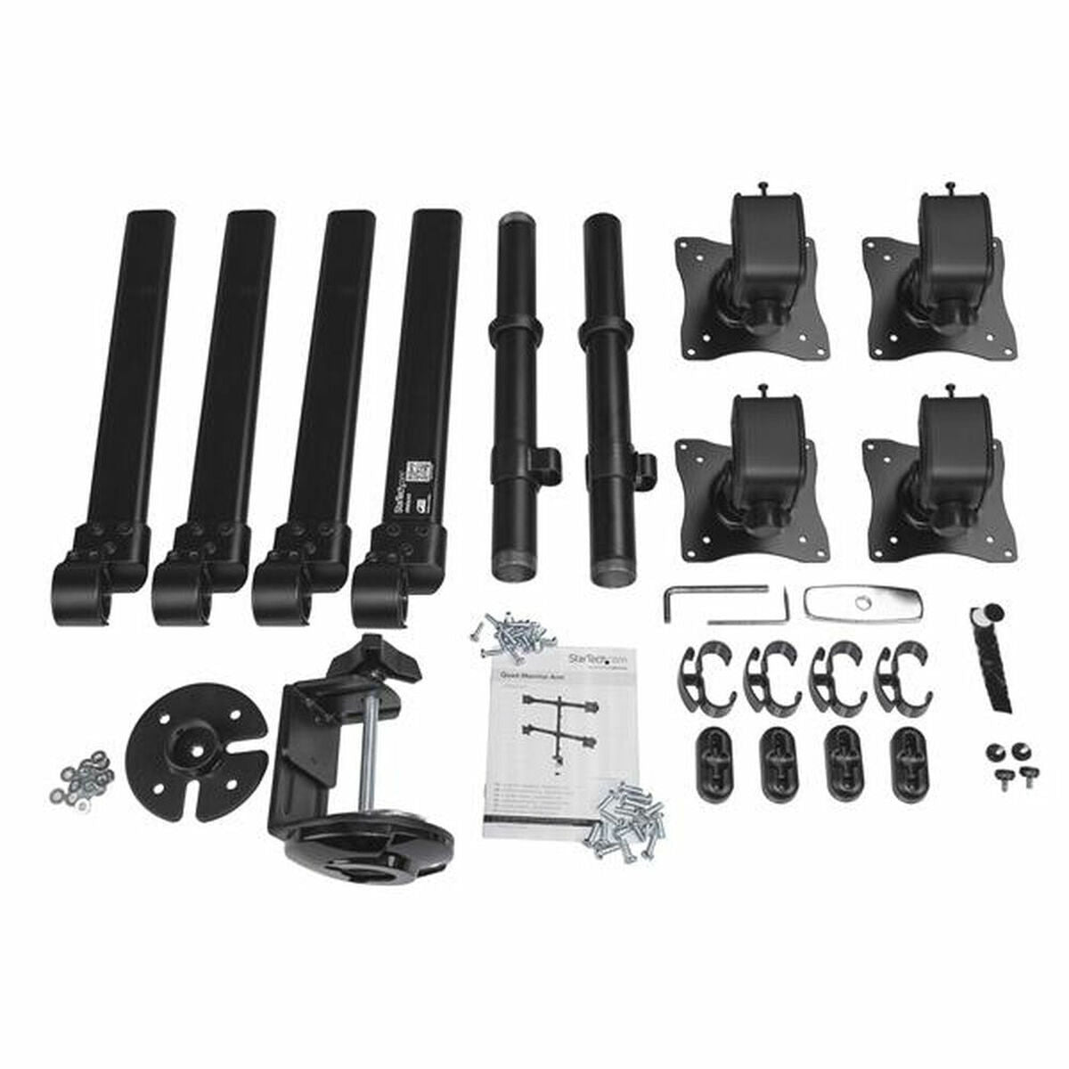 Desk Mount Quad Monitor Arm - Steel