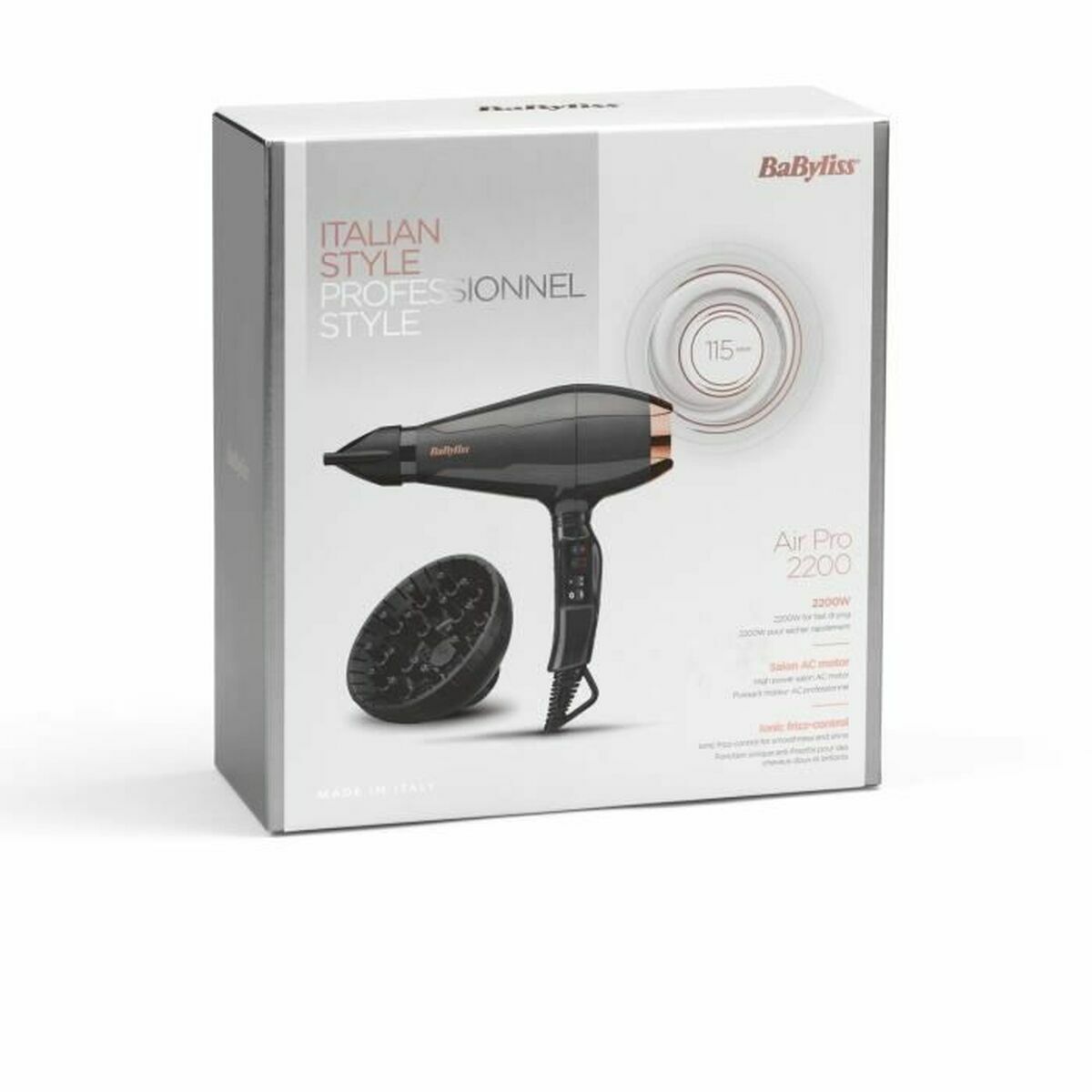 BaByliss 6719DE Ionic-Haartrockner Italian Air Pro 2200 2200 W