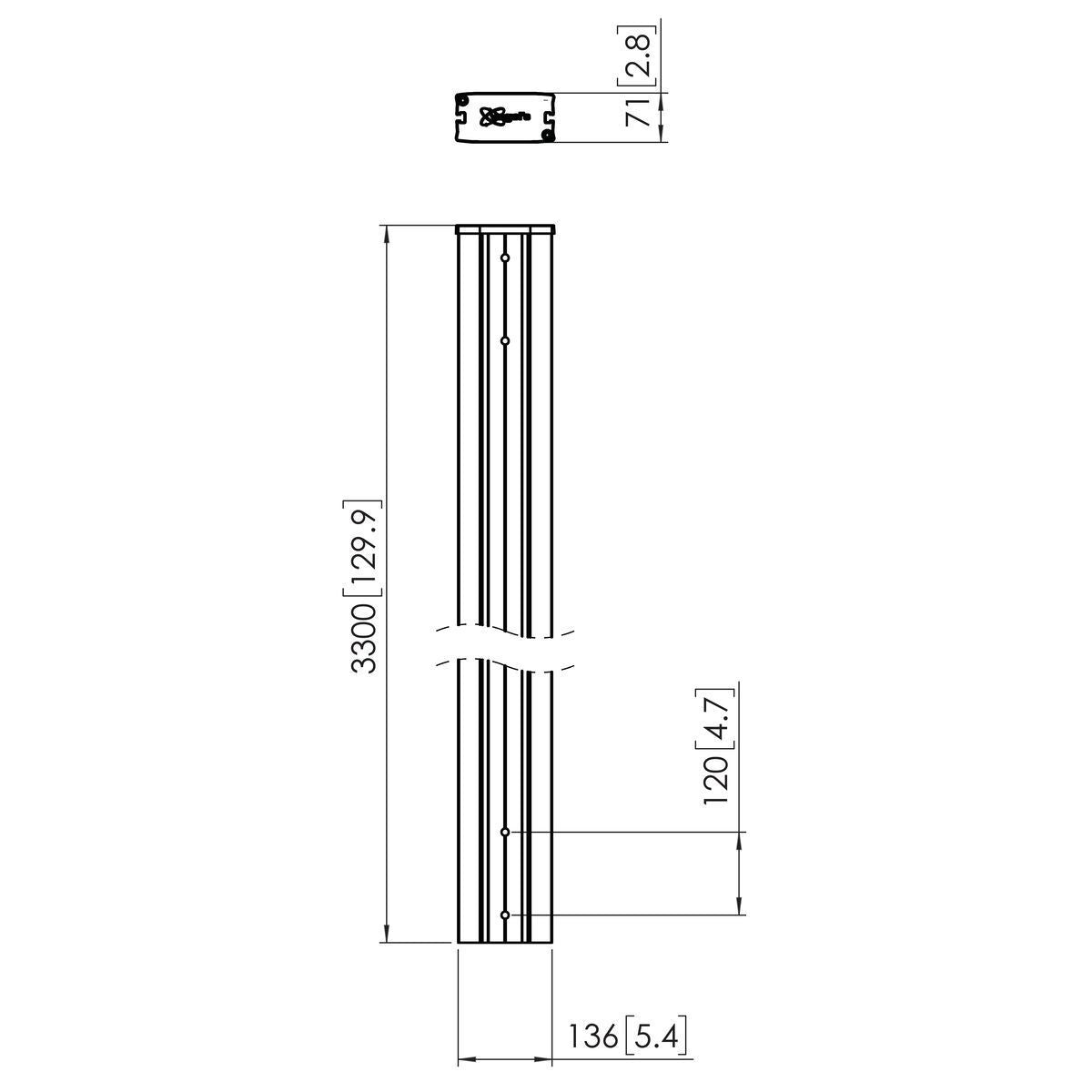 PUC 2933 Pole - 330cm