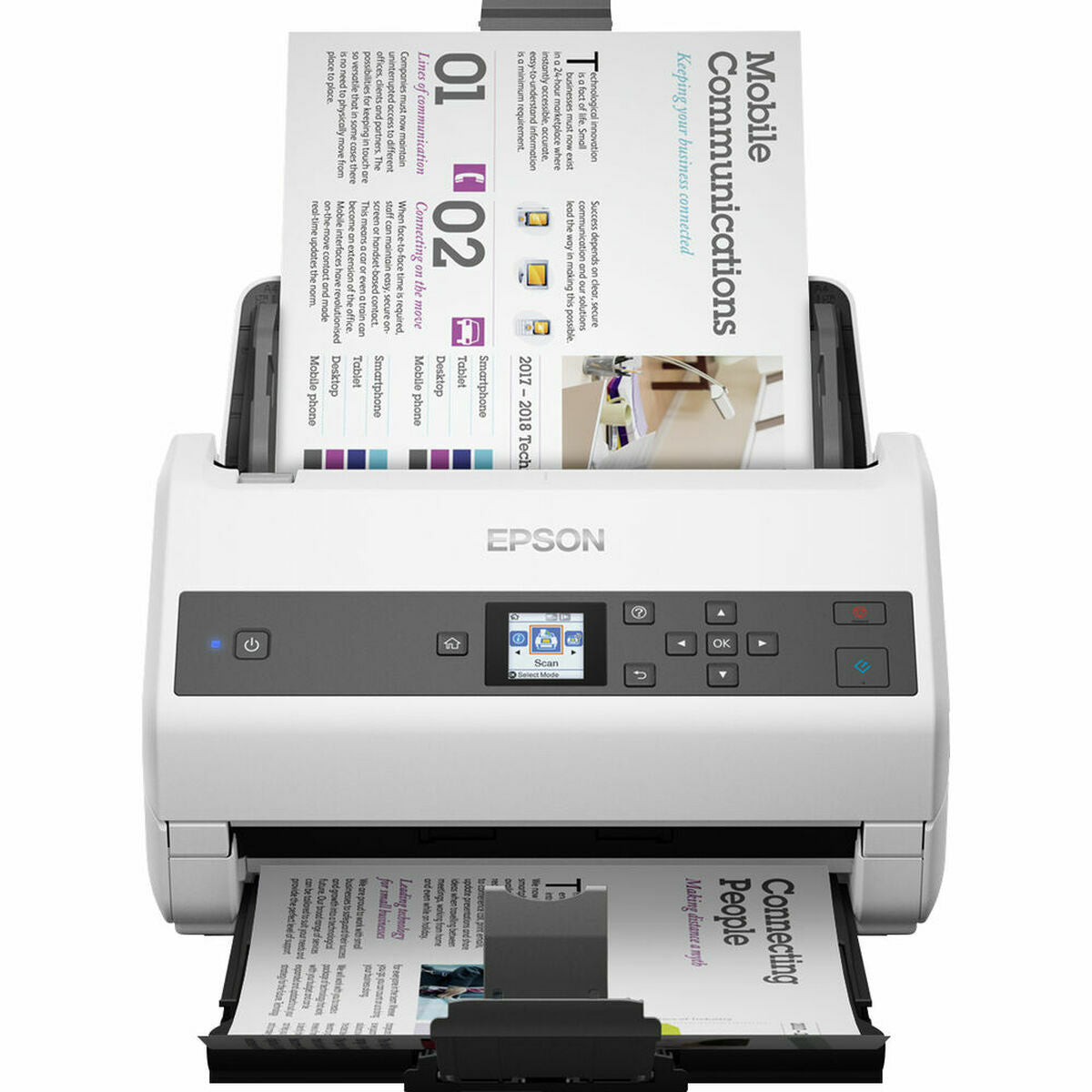 EPSON WorkForce DS-870 Document scanner Contact Image Sensor CIS Duplex A4 600x600dpi 65ppm ADF 100sheets 7000scans/d USB 3.0