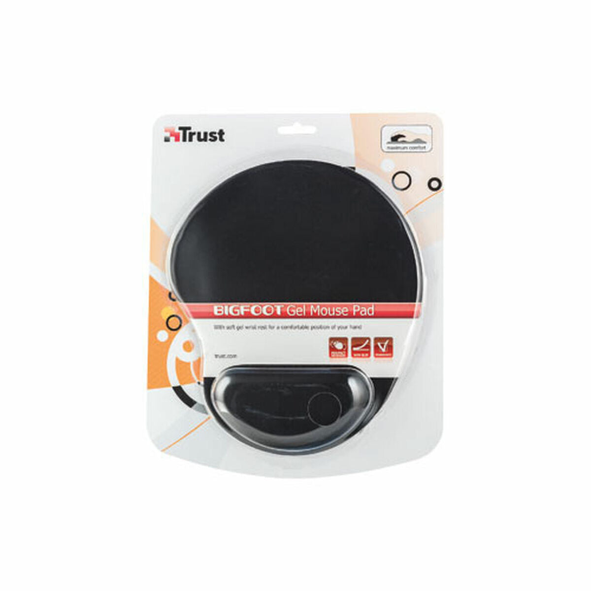 TRUST Tapis de souris ergonomique BIGFOOT - noir
