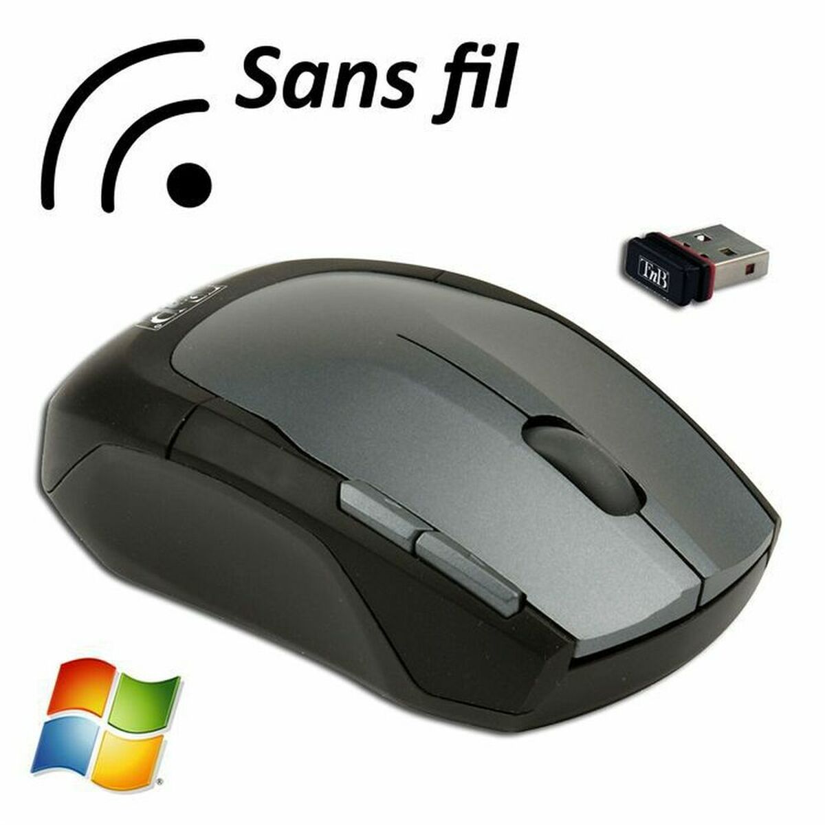 TNB SHARK Rf10 1000Dpi 2.4Ghz Wireless Optical Mouse Automatic Connection Usb Receiver Rf 2.4Ghz Range Up To 10M