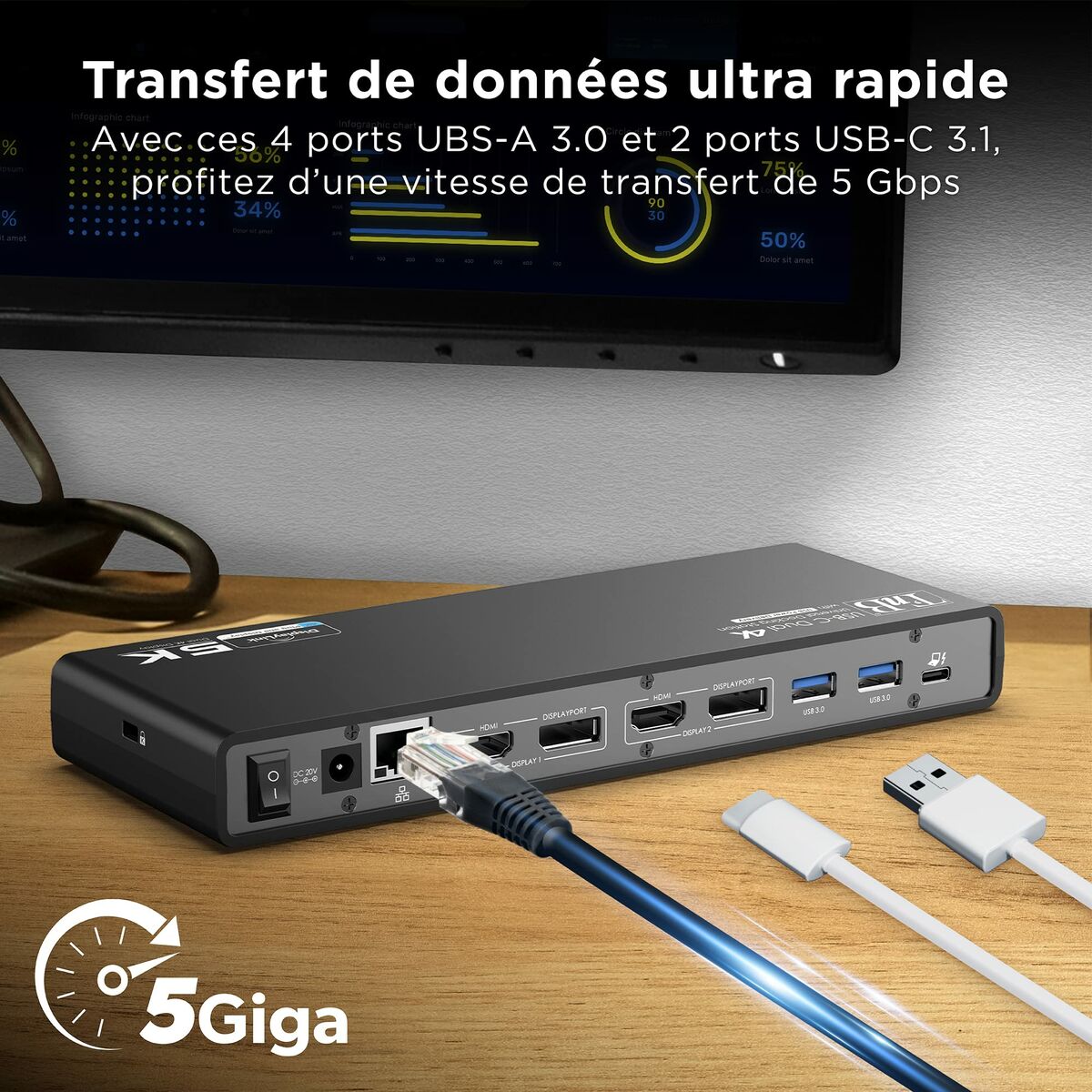 TNB 14in1 Docking Station The Professional Product To Connect Your Computer USB Type C Input